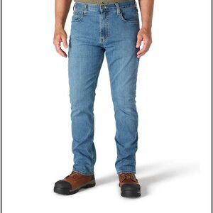 Carhartt Men 32X36 Relaxed Fit Straight Leg Rugged Flex Denim Jeans Cotton Blend